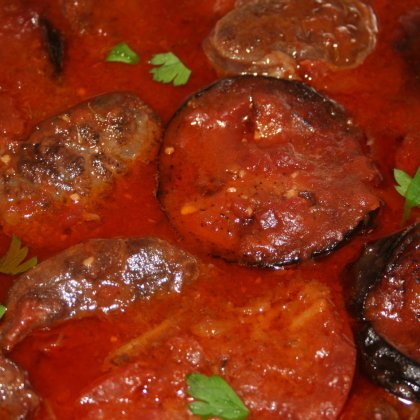 תבשיל בשר חצילים ועגבניות