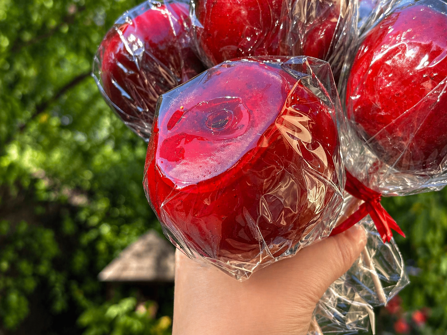 תפוח מסוכר על מקל